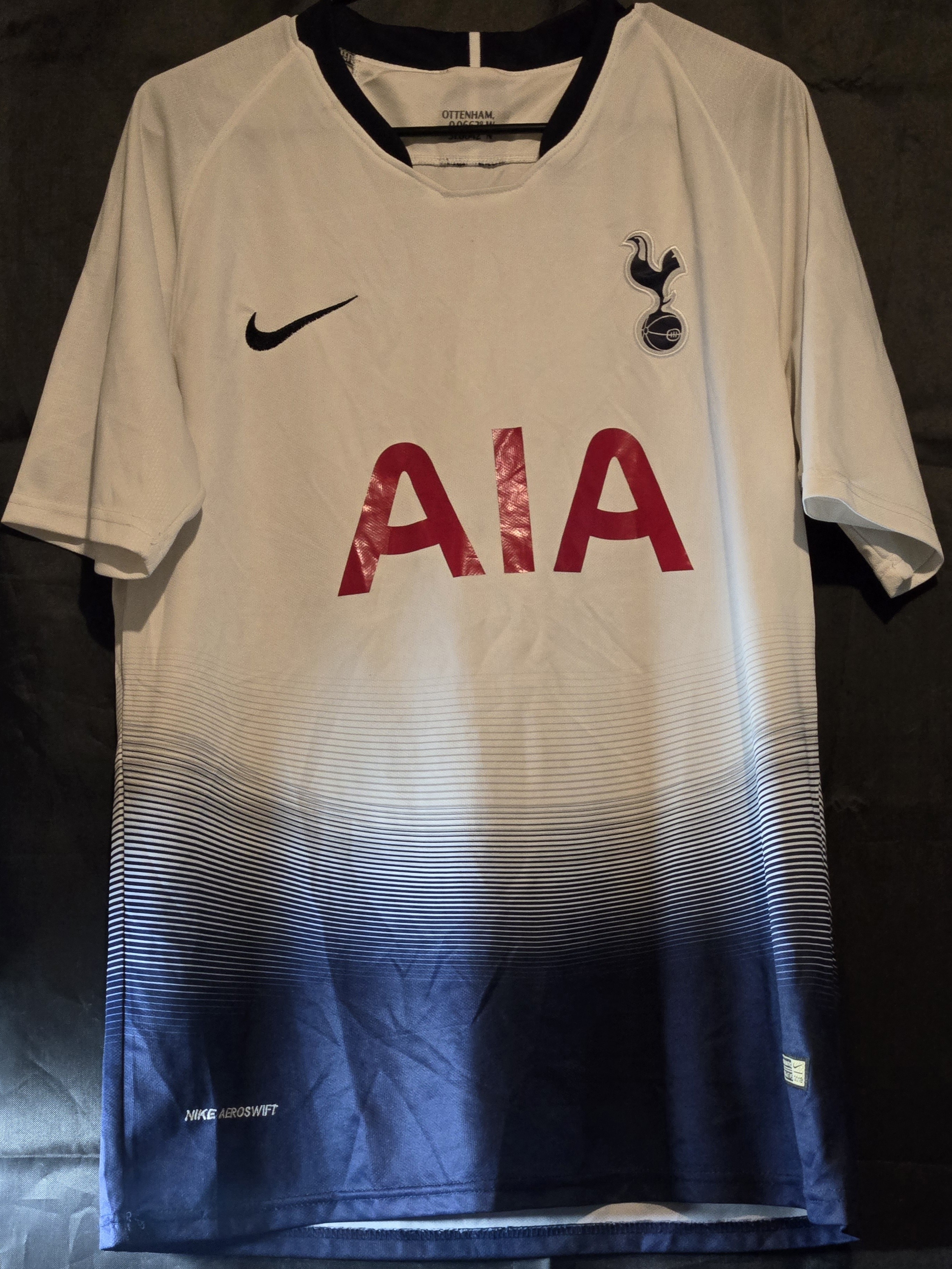 Nike Tottenham # 7 Hotspur Son Heung-Min 18/19 Cl Jersey Size Mens Xl White Blue